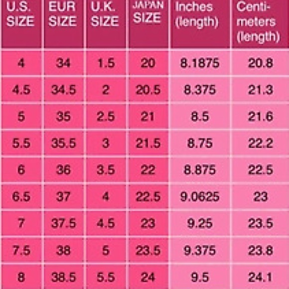 HOPE 🤓THIS HELPS 👀EUROPEAN SHOE SIZES - Picture 2 of 4